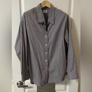 Aritzia wilfred purple slate weekend poplin shirt size xxs xxsmall worn once